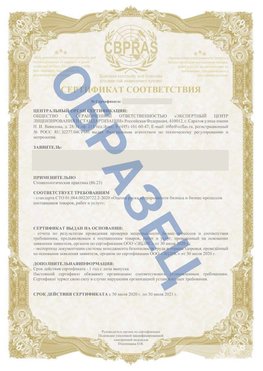 Образец Сертификат СТО 01.064.00220722.2-2020 Тула Сертификат СТО 01.064.00220722.2-2020 