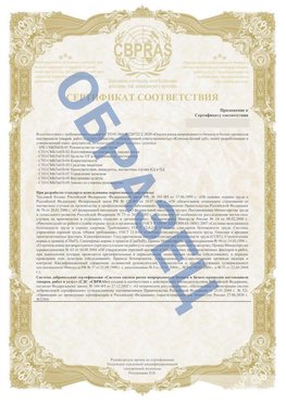 Образец Приложение к СТО 01.064.00220722.2-2020 Тула Сертификат СТО 01.064.00220722.2-2020 