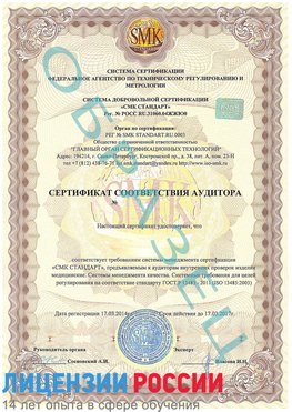 Образец сертификата соответствия аудитора Тула Сертификат ISO 13485