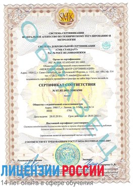Образец сертификата соответствия Тула Сертификат OHSAS 18001